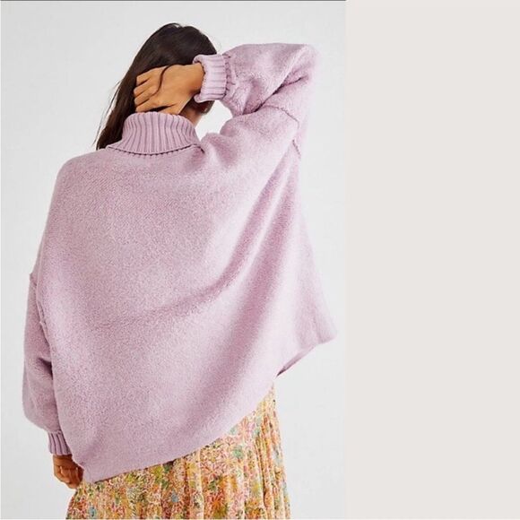 Free People Women's Milo Sweater - Lavender size small - Picture 3 of 11